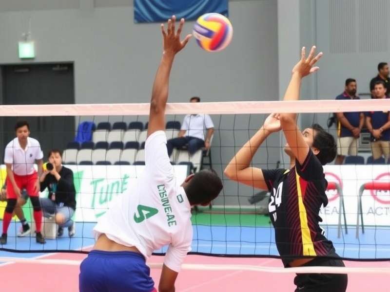 Intense volleyball match gameplay Volleyball Legends Of India Match Action